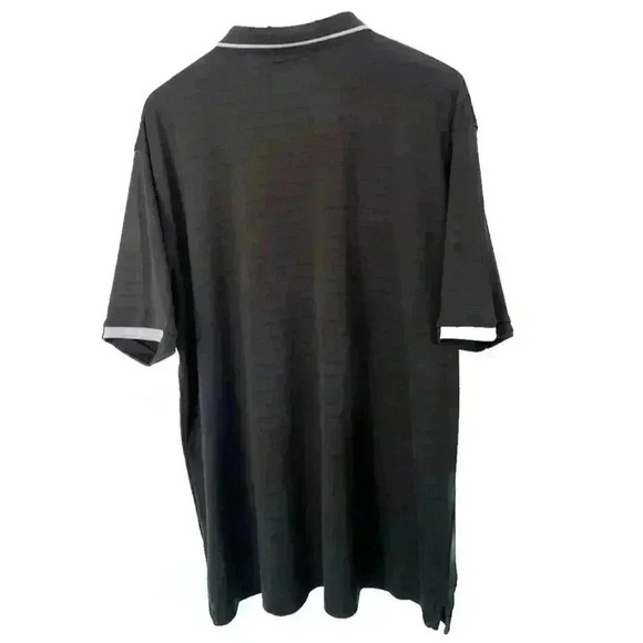 Callaway Opti-Dri Golf Ribbed Charcoal Short Sleeve Mens Polo Shirt XL Large - Picture 2 of 6
